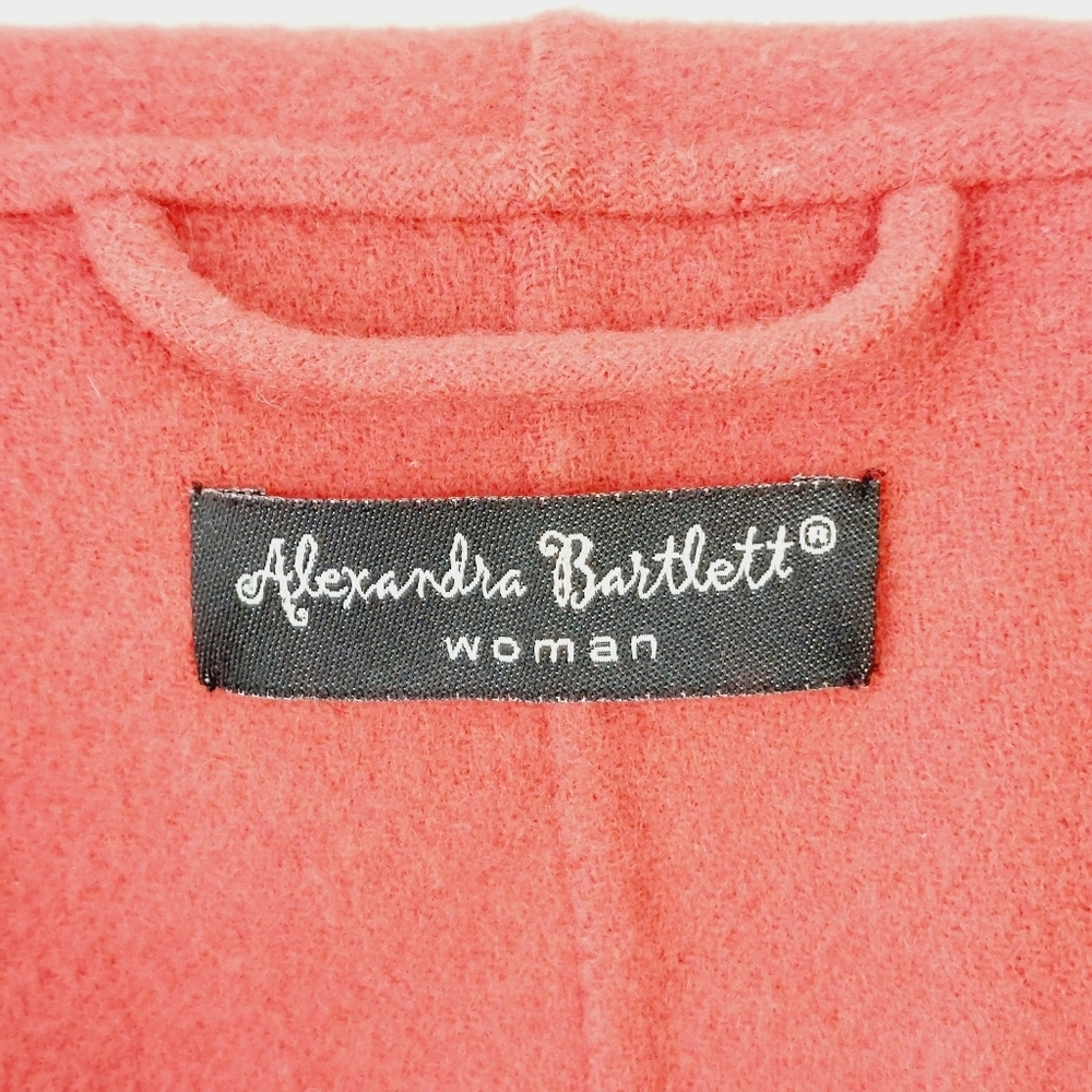 Alexandra Bartlett Deep Rusty Orange Wool Pea Coa… - image 7